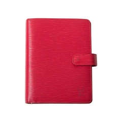 Louis Vuitton red EPI leather agenda