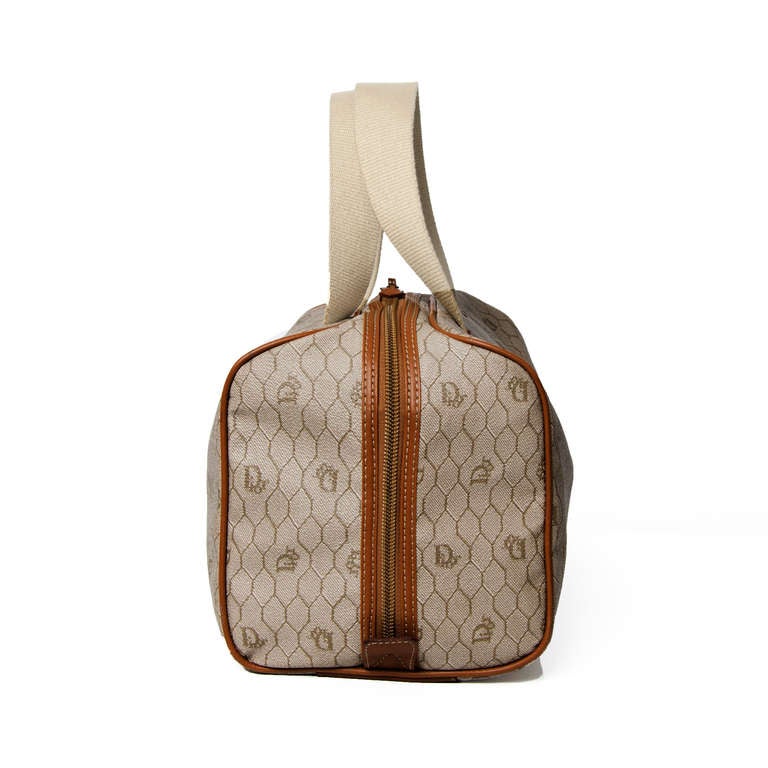 Dior Beige Monogram Duffel Bag In Excellent Condition In Antwerp, BE
