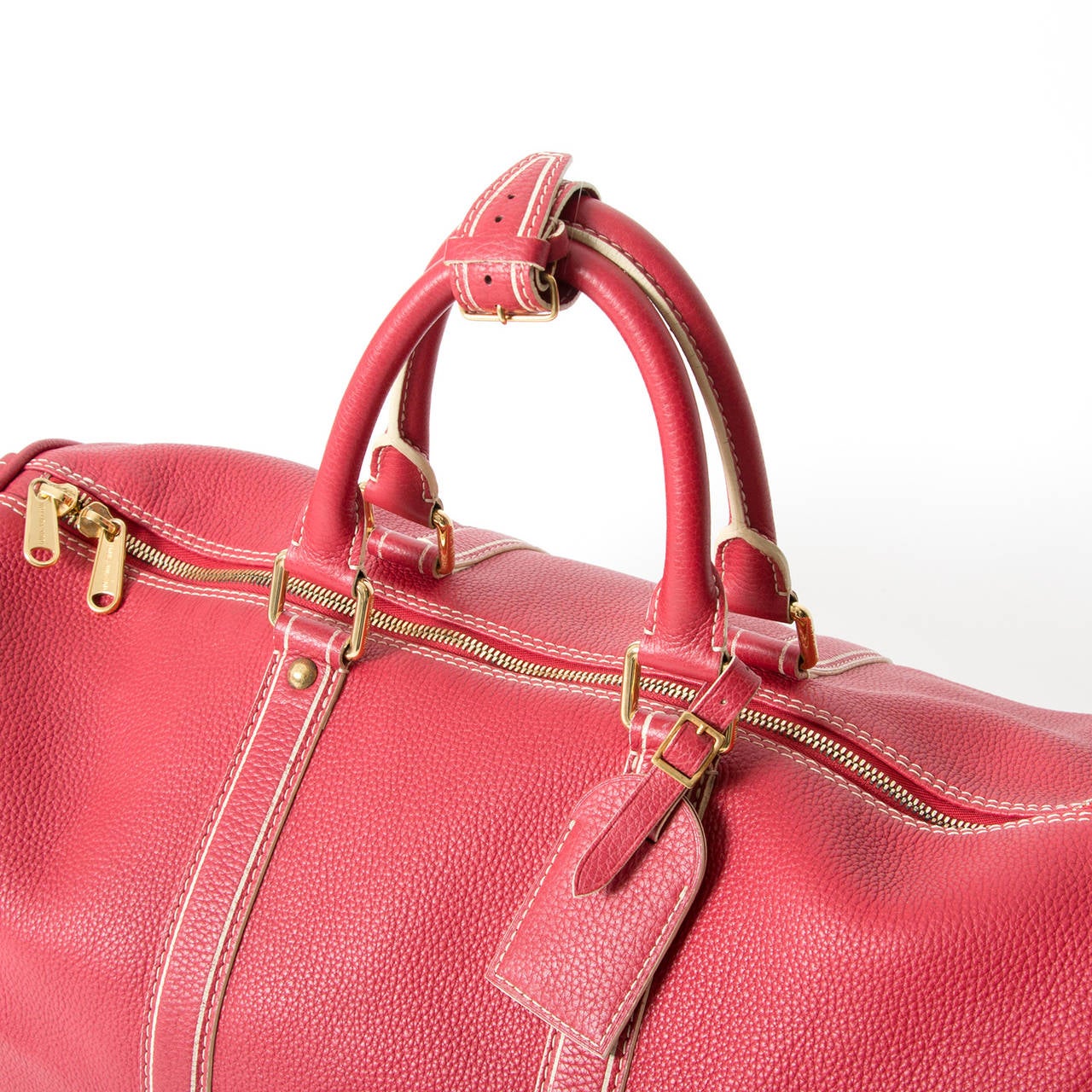 Women's or Men's Louis Vuitton Keepall Tobago Red Runway Travel Bag