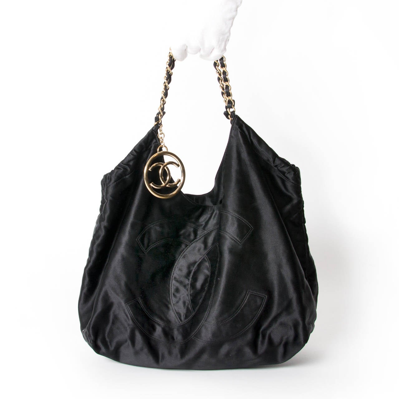 Chanel Satin Coco Cabas Tote In Excellent Condition In Antwerp, BE