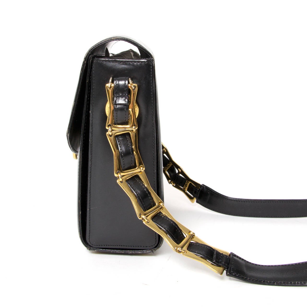 Women's Gianni Versace Black Leather Medusa Handbag