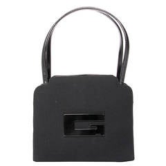 Gucci Black Vintage Canvas Handbag