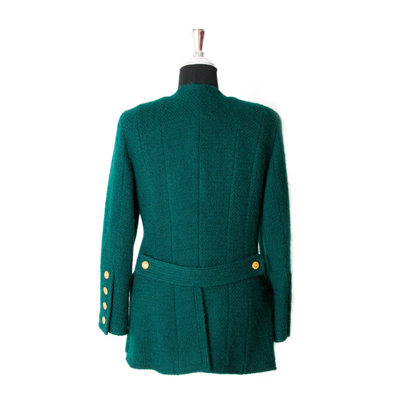 Chanel Double Breasted Green Jacket In Excellent Condition In Antwerp, BE