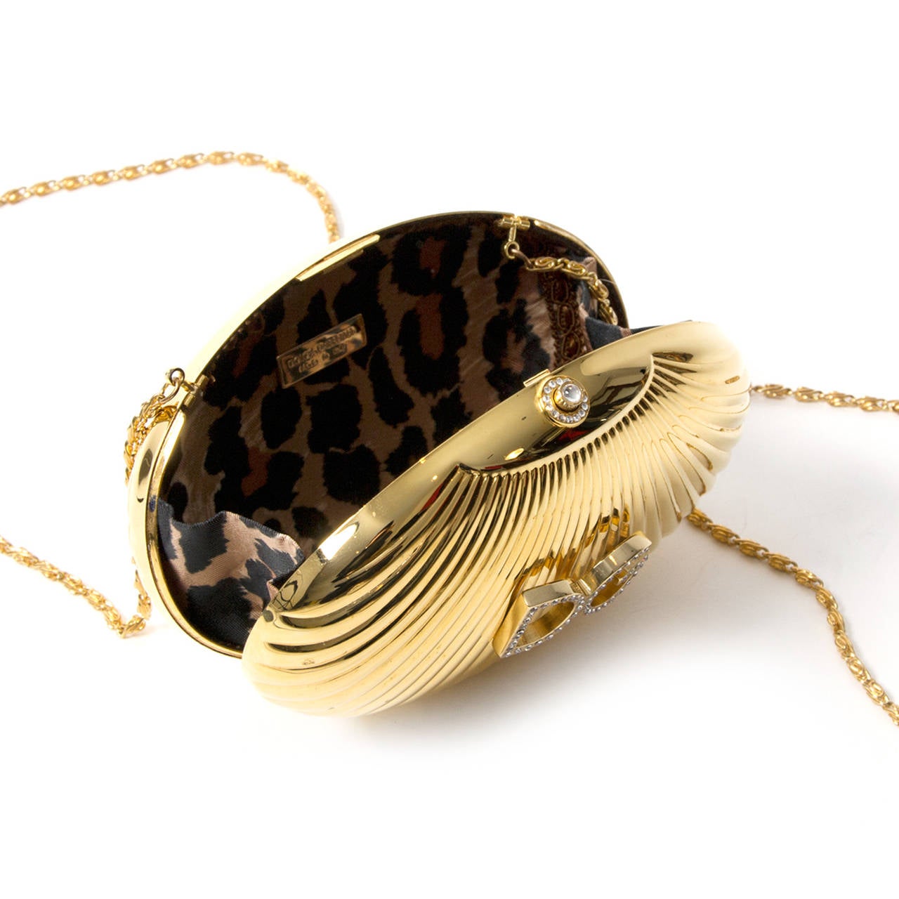 gold shell purse