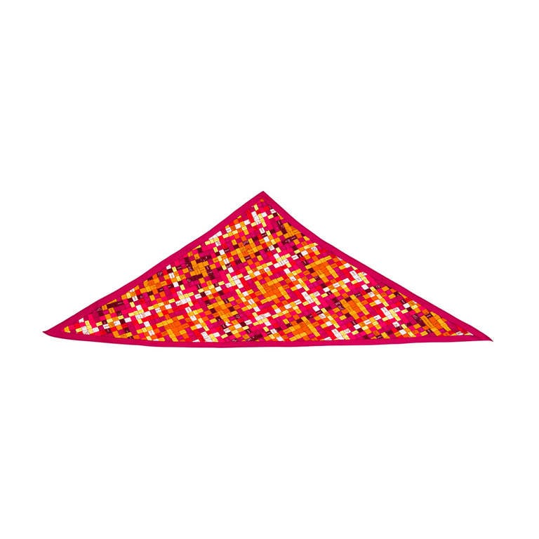 Hermès Multicolor Triangle Silk Scarf