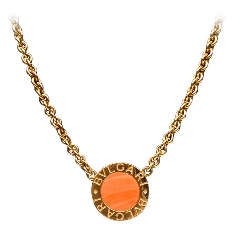 Bulgari Coral Gold Necklace