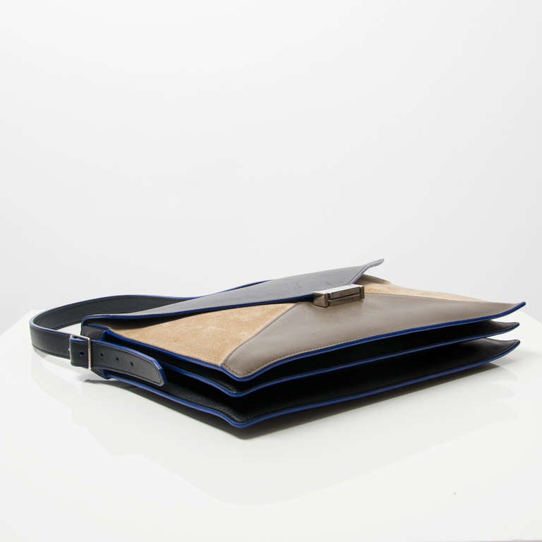 celine white suede clutch bag diamond clutch  