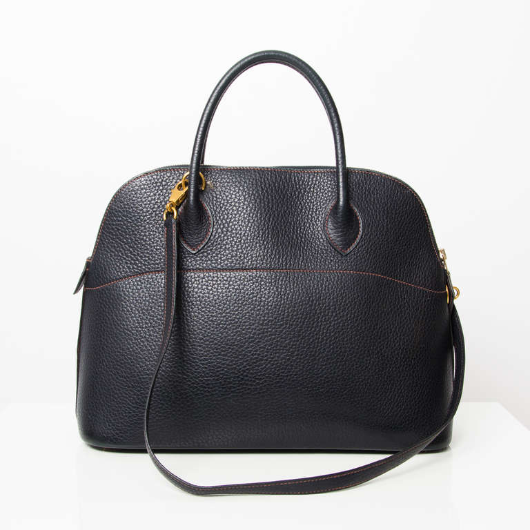 Hermès Navy Blue Bolide Bag In Excellent Condition In Antwerp, BE