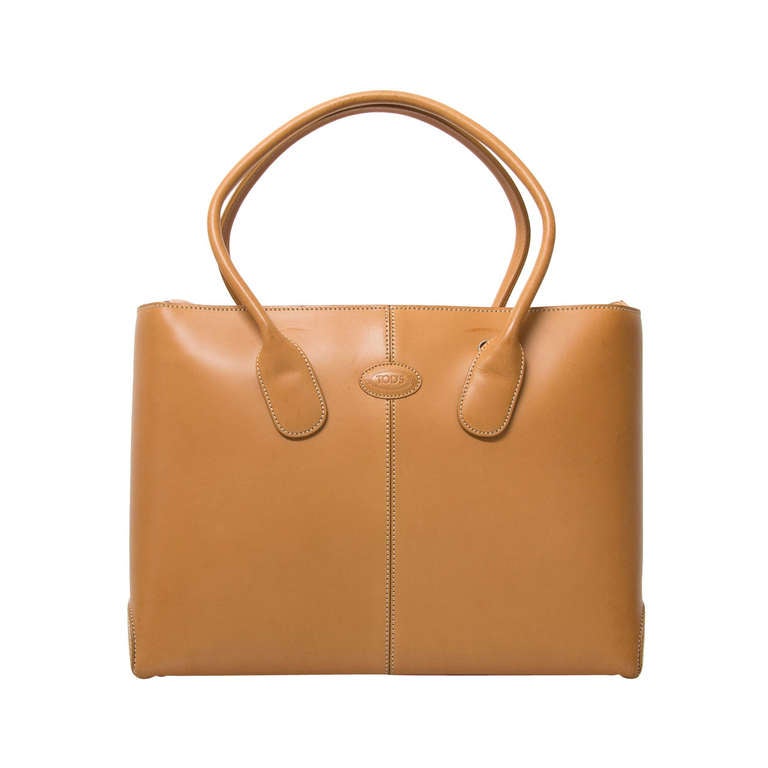 Tod's Tan Leather Shoulder Bag