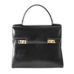 Delvaux Tempete MM Bag in Black Souple Box Calf Leather at 1stDibs