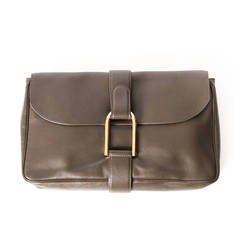 Delvaux Clutch Taupe