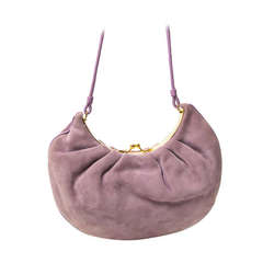 Christian Dior Mini Lilac Suede Shoulder Bag