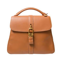 Delvaux Cognac "Gin Fizz" Jumping Bag