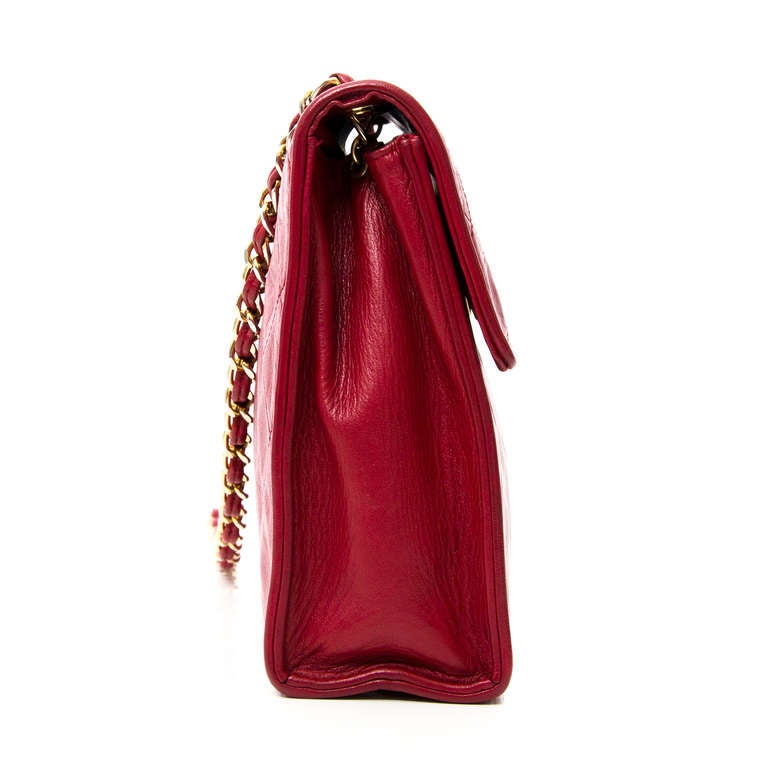 Chanel Red Flap Bag at 1stdibs