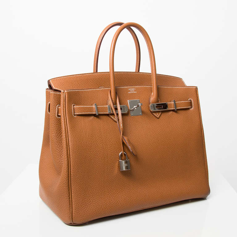Herms Gold Birkin 35 Togo PHW at 1stdibs  