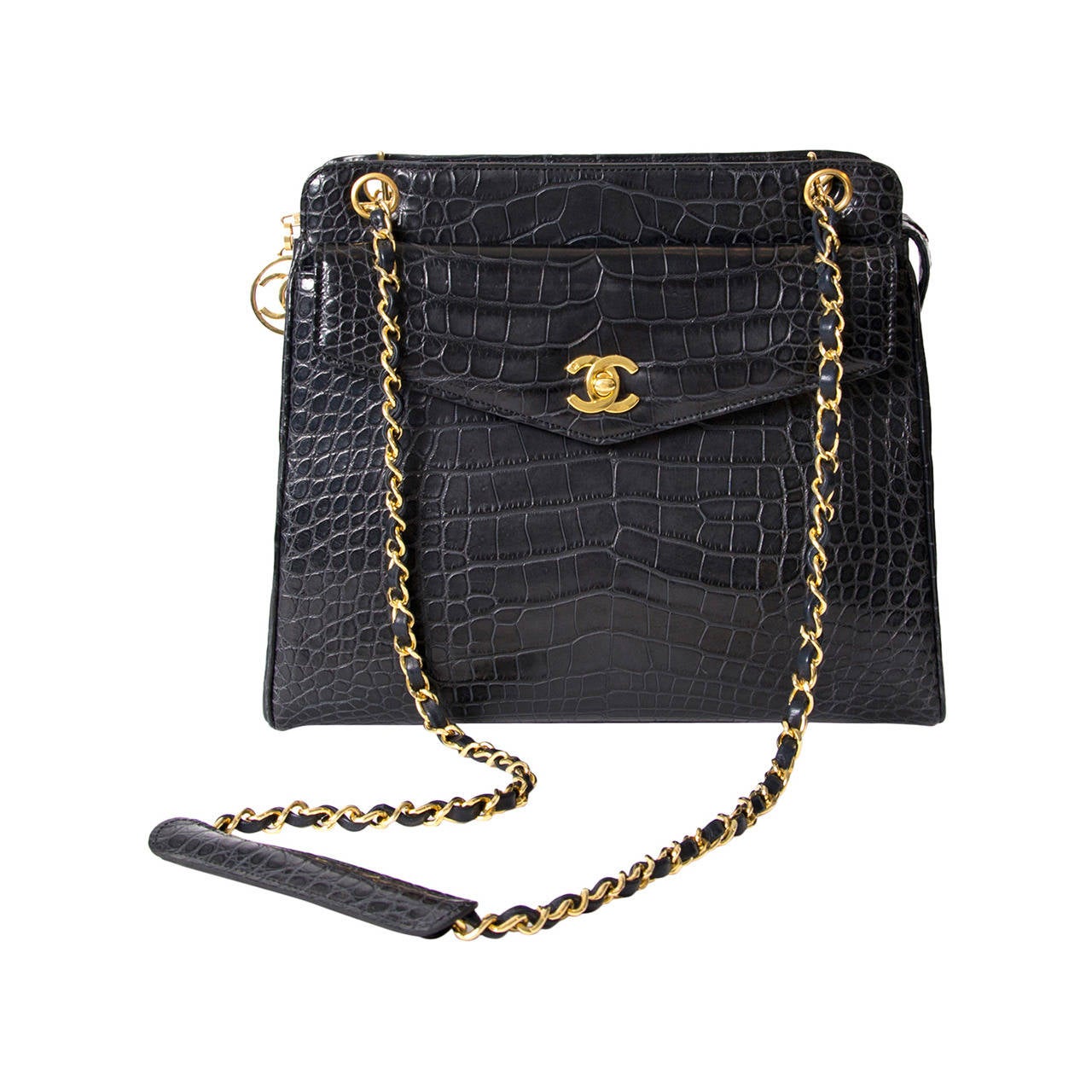 Chanel Vintage Croco Shoulder Bag at 1stDibs