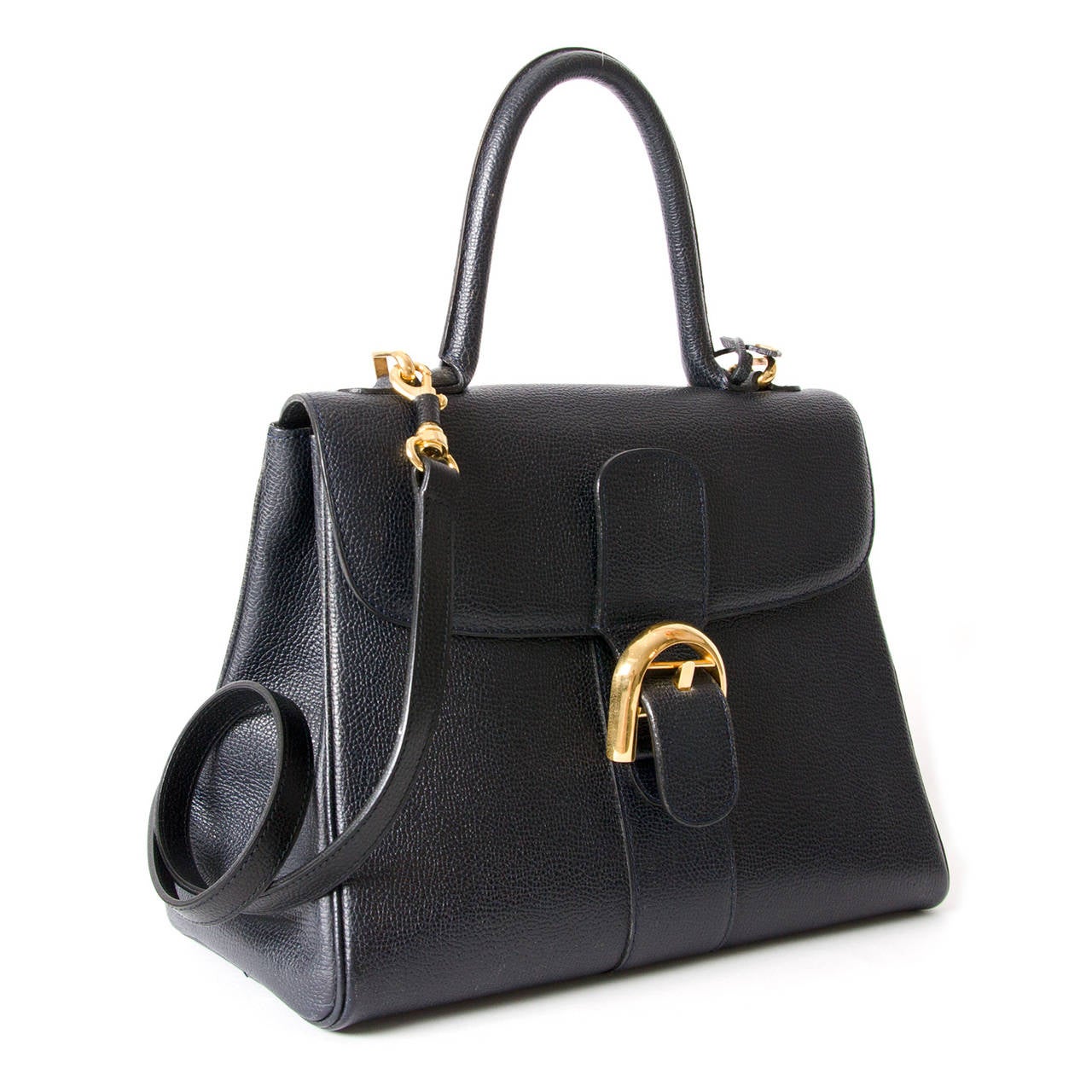 Delvaux Dark Blue Brillant MM

Timeless Delvaux Brillant MM gold hardware in a gorgeous Dark Blue leather material.

This classic satchel from premium Belgium luxury leather goods brand Delvaux excels in both style and quality.

Top handle for