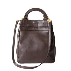 Delvaux Brown Tote Bag with Shoulder Strap