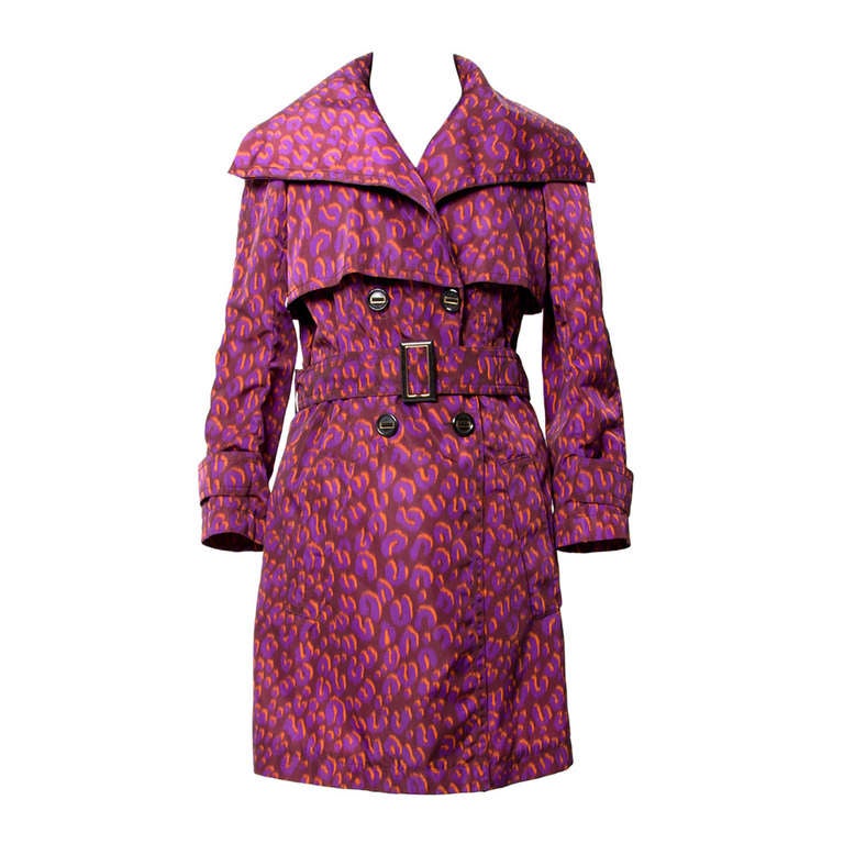 Louis Vuitton Leopard Print Trench Coat