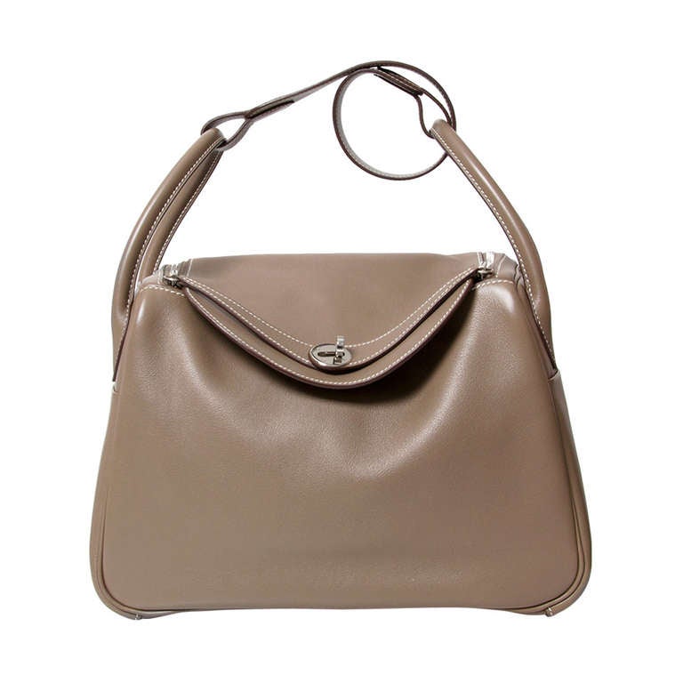 Hermes Lindy Taupe Grey Veau Swift 