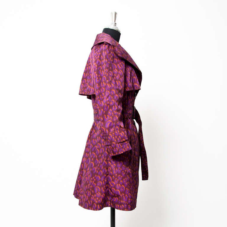 Louis Vuitton Leopard Print Trench Coat at 1stdibs