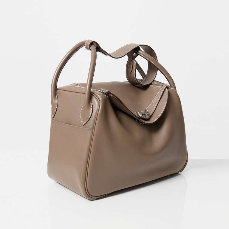 Hermes Lindy Taupe Grey Veau Swift 