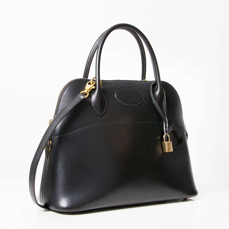 Hermès Black Bolide Bag GHW In Excellent Condition In Antwerp, BE
