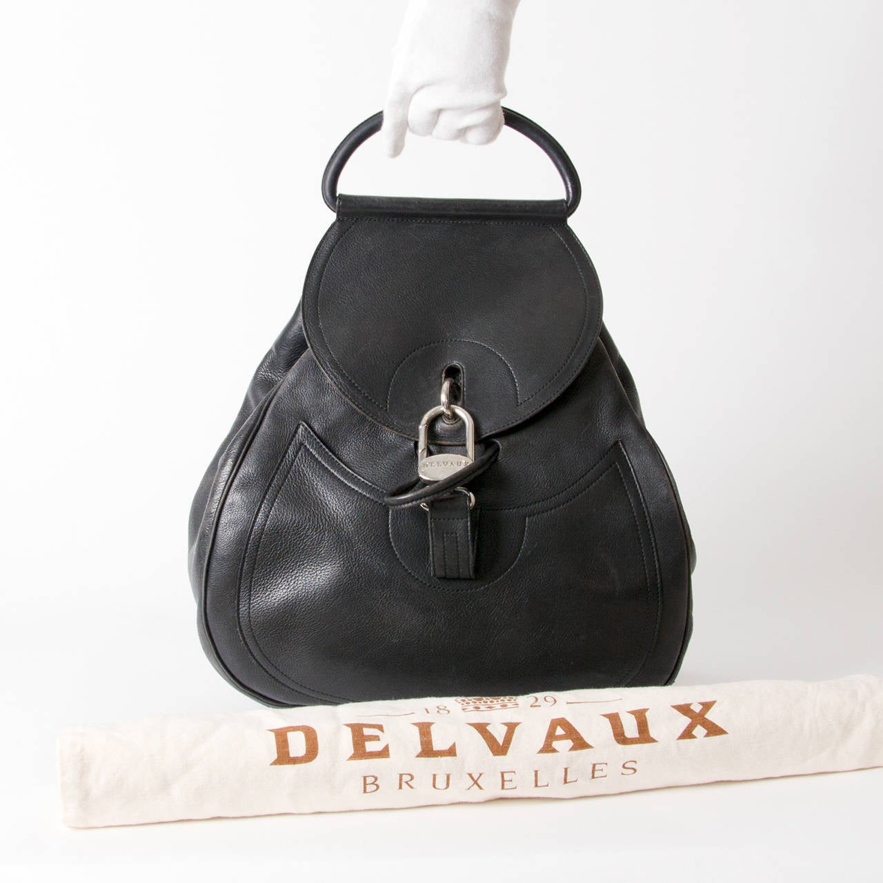 Delvaux Black 'Cerceau' Bag GM 1