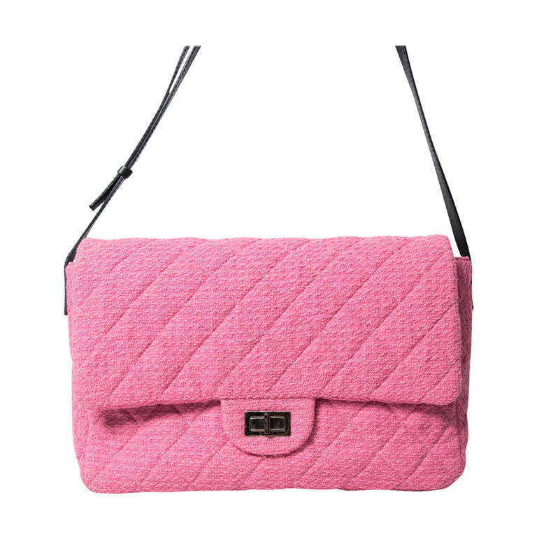 Chanel Rare Reissue Pink Boucle Messenger Bag