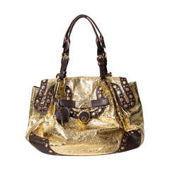 Moschino Metallic Gold Large Tote 7