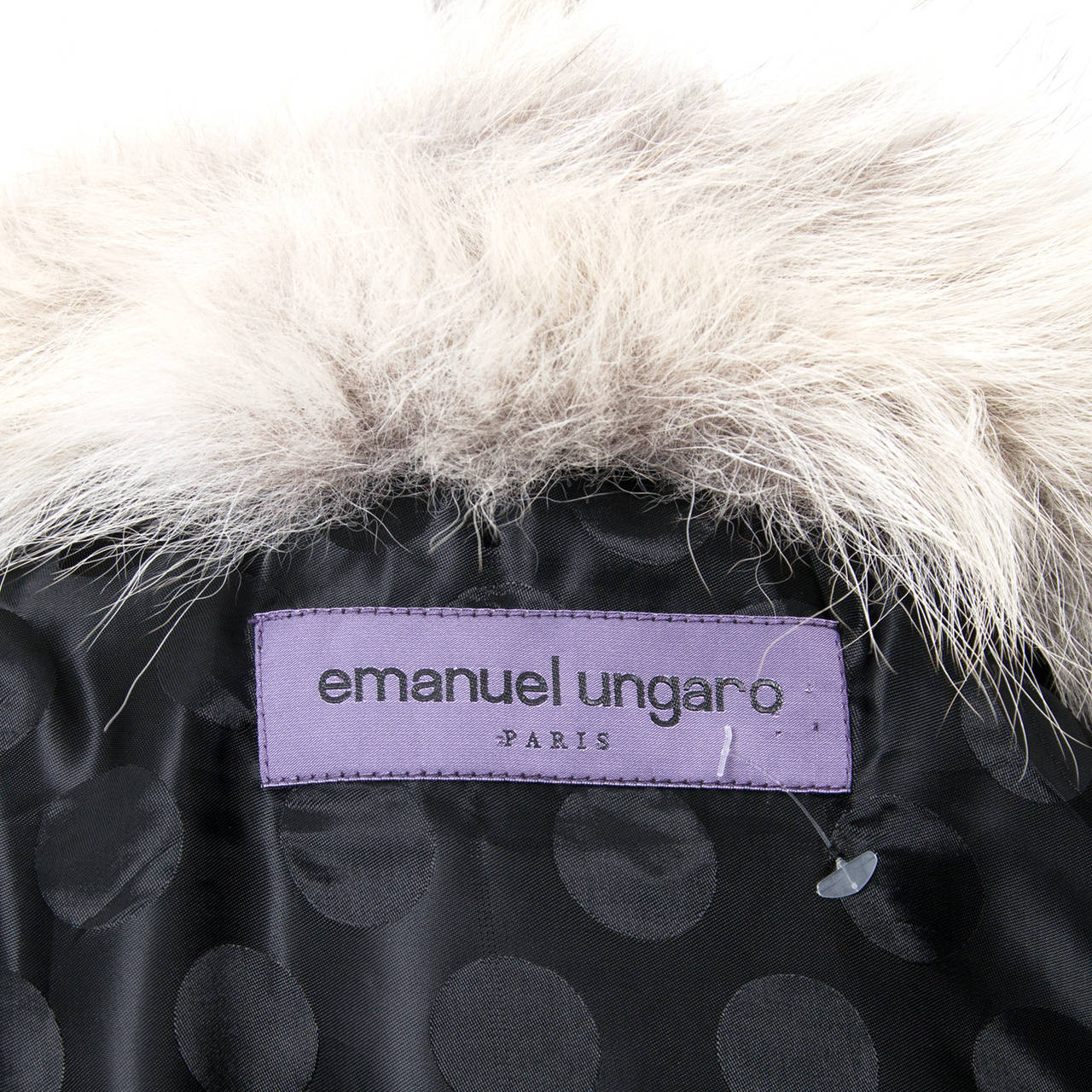 Emanuel Ungaro Fox Collar 3-Tone Tweed Leopard Print Astrakhan Coat 1