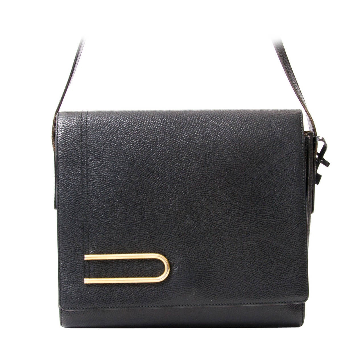 Delvaux Black Leather Shoulder Bag