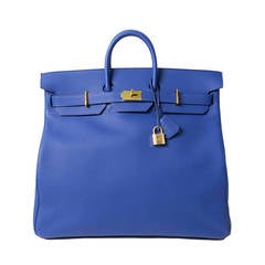 Hermès Vert Maquis Swift And Toile De Camp Haut A Courroies Birkin