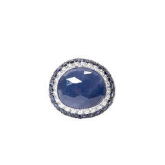 Brusi Sapphire Diamond Gold Band Ring