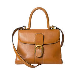 Delvaux Cognac Brillant MM Shoulder Strap