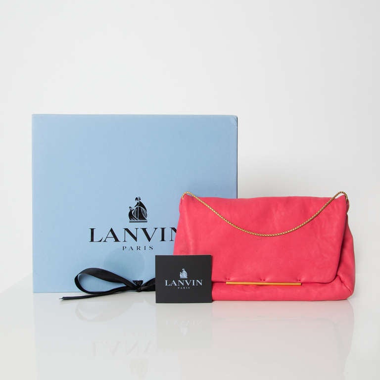 Women's Lanvin Pink Neon Clutch Bag