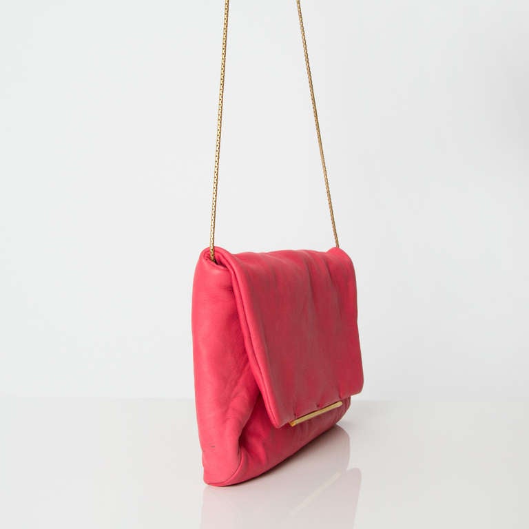 Lanvin Pink Neon Clutch Bag 1