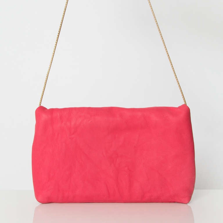 Lanvin Pink Neon Clutch Bag 2