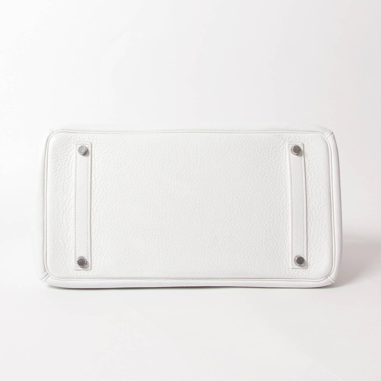 Herms Birkin 35 White Taurillon Clemence PHW at 1stdibs