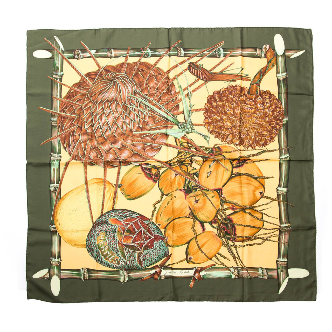 Hermès Jardin Créole Scarf In Excellent Condition In Antwerp, BE