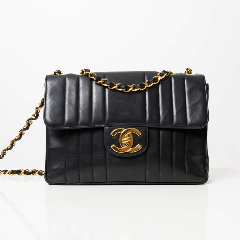 Chanel Black Jumbo Classic Flap Bag 4