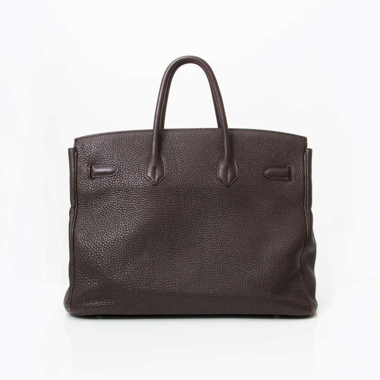 Hermes Birkin Bag Togo Chocolat PHW 1