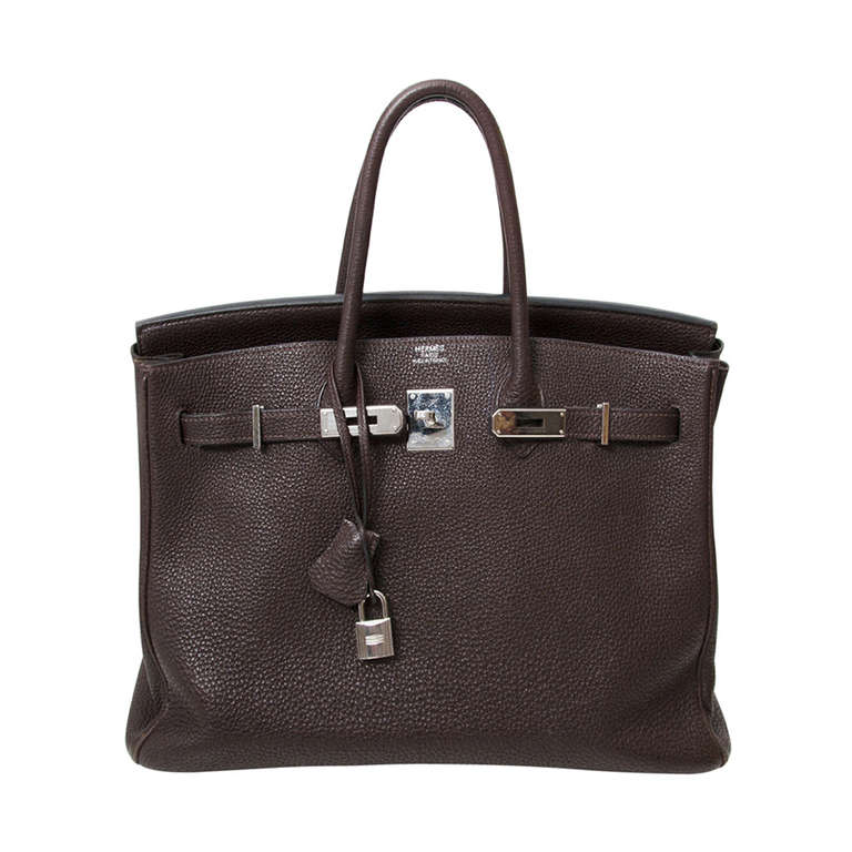 Hermes Birkin Bag Togo Chocolat PHW