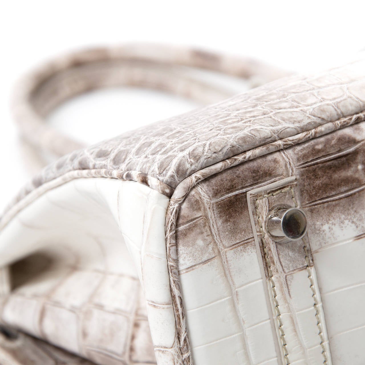 Hermès Birkin Bag Crocodile Niloticus Himalaya Handbag White PHW 30 at
