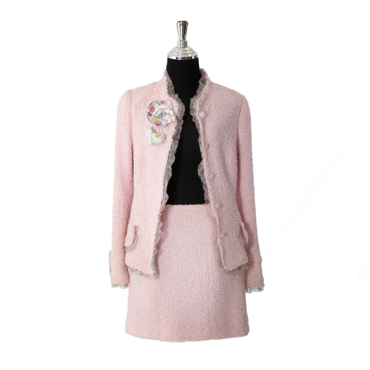 chanel pink two piece set