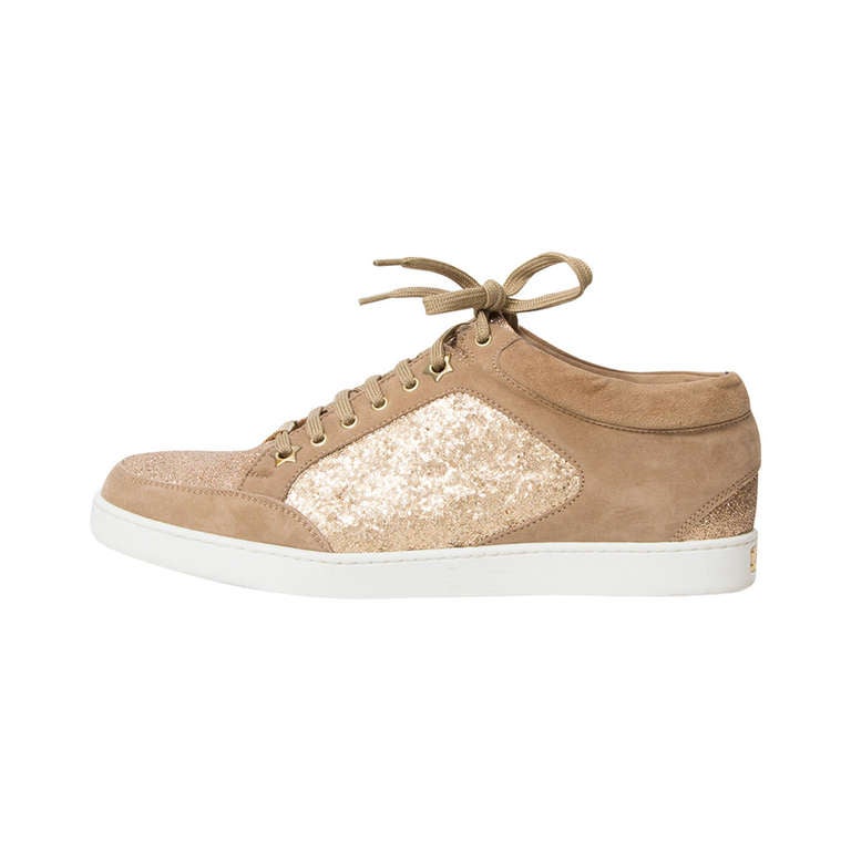 Jimmy Choo 'Miami' Suede Sneakers Sand