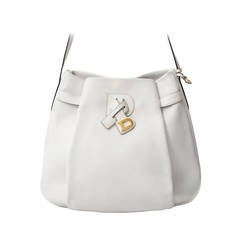 Vintage Delvaux White Hobo Bag