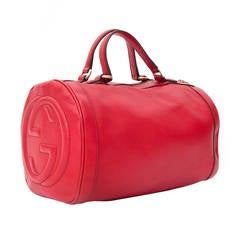 Gucci Red Boston Shoulder Bag