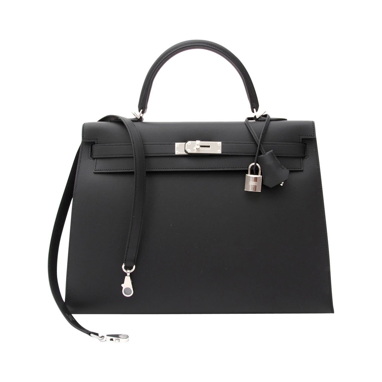 BRAND NEW Hermès Kelly II Sellier 35 Veau Sombrero Black PHW at 1stDibs ...