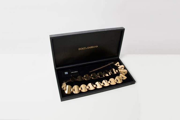 Contemporary Dolce And Gabbana Gold Brass Belt